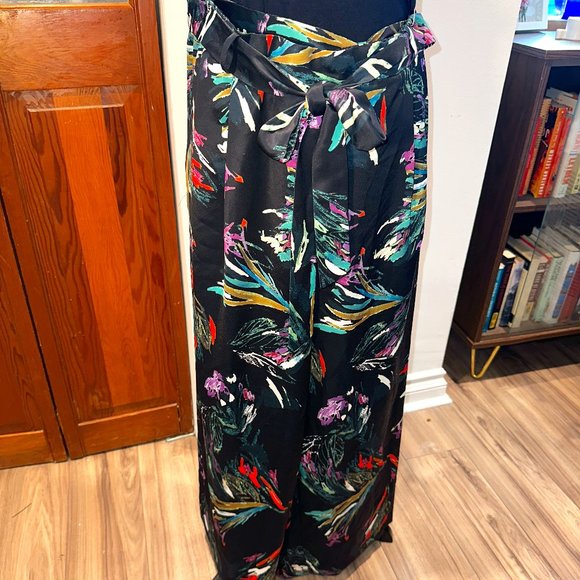 Catherine Malandrino - Wide Leg Patterned Crop Pants - XL - Picture 1 of 2
